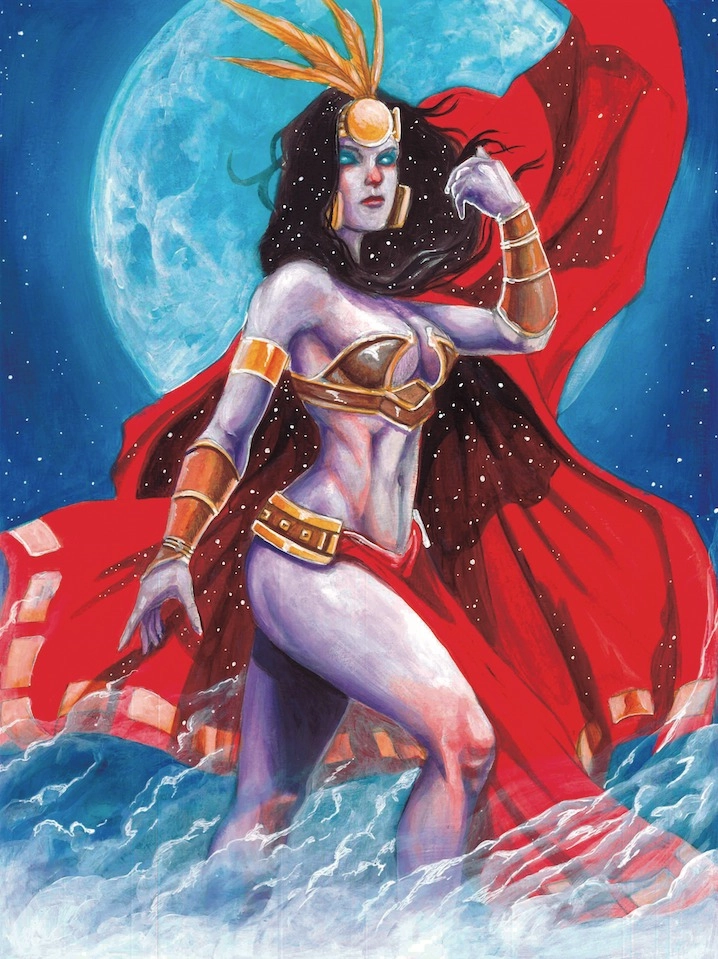 Ilustración de la baraja chaman kalvario